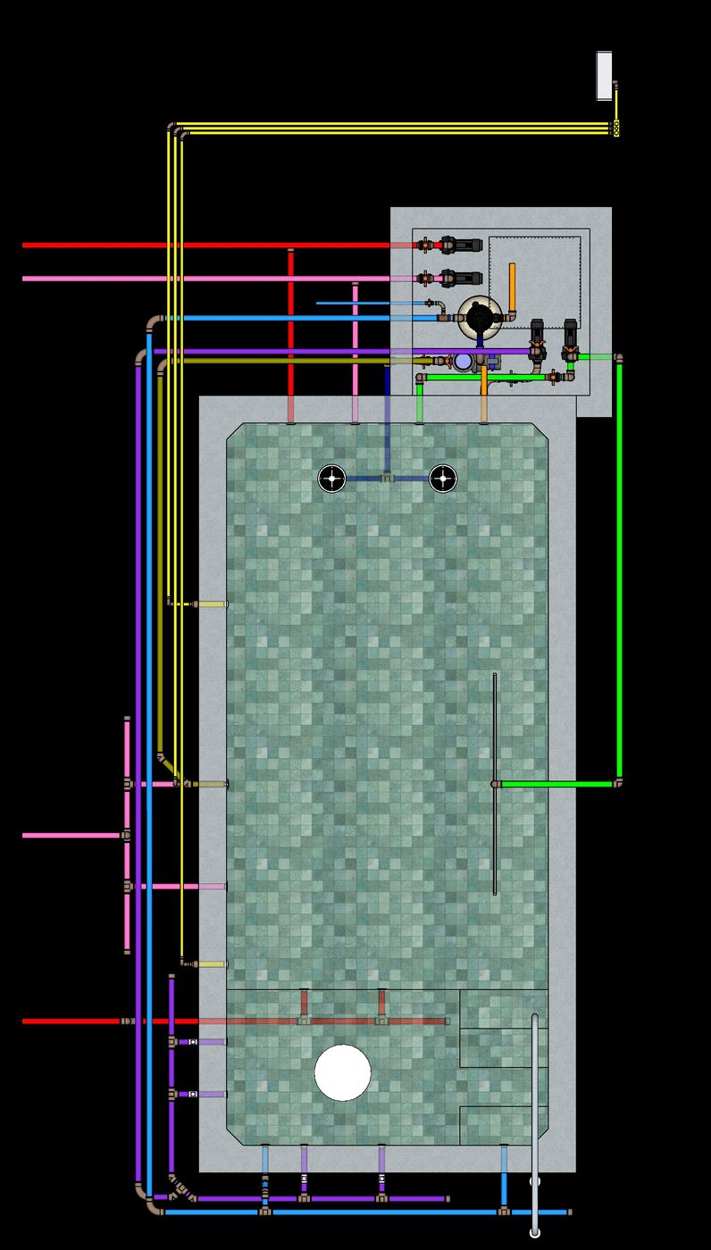 Projeto hidráulico de piscina Hidrojato Piscinas