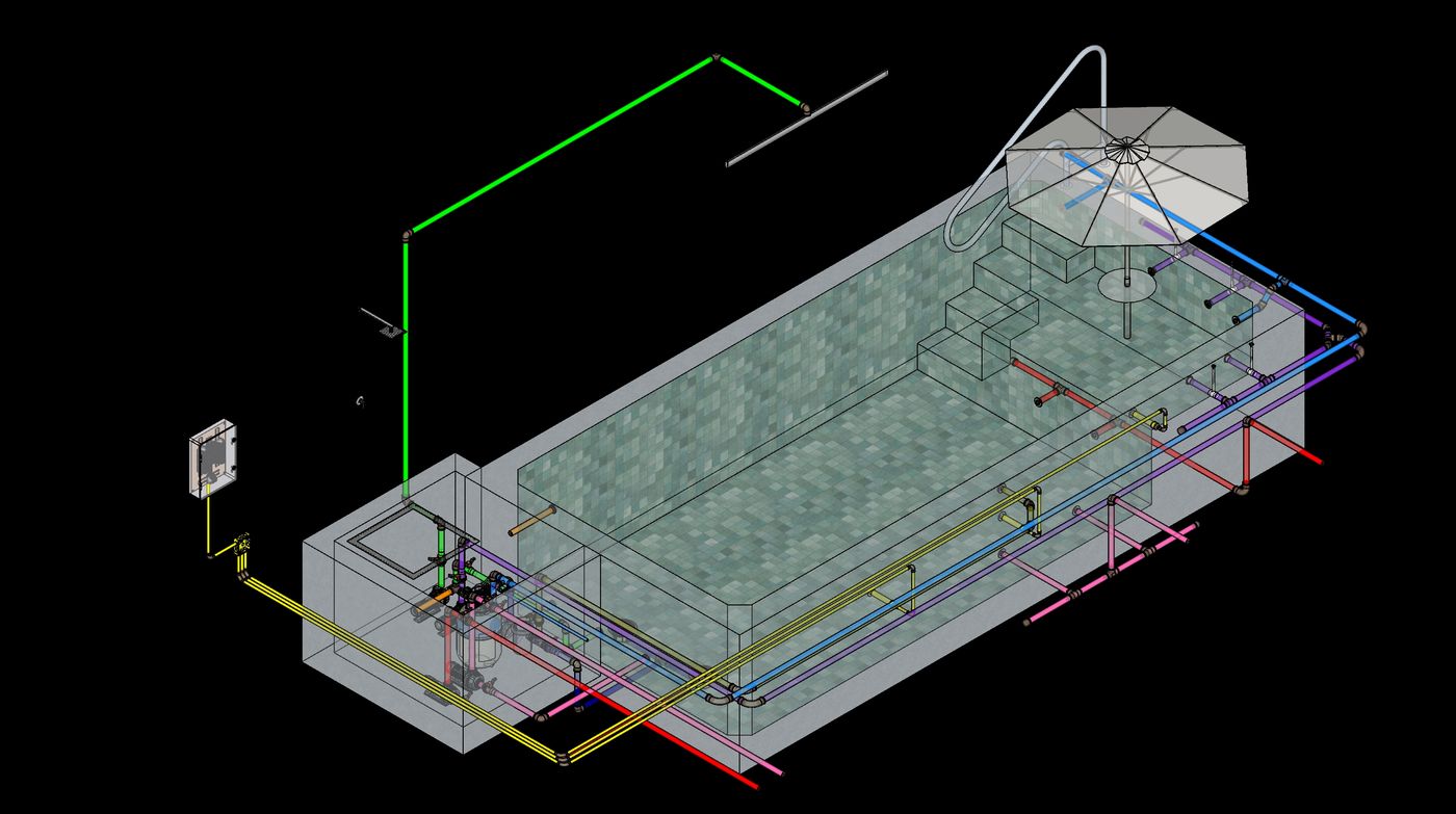 Projeto hidráulico de piscina Hidrojato Piscinas