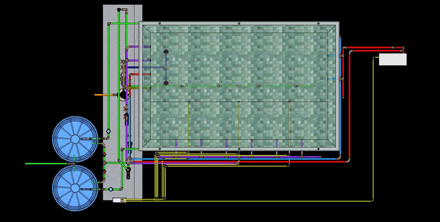 Projeto hidráulico de piscina Hidrojato Piscinas